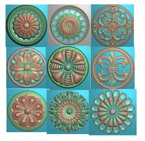 Fine carvings wood carvings wooden door round flowers dozens of packaged computer engravings