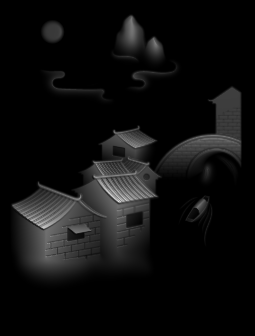 Finely carved figure relief jade carving figure landscape riverside people's house