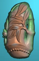 Scanning map stl jade carving bat bamboo fine carving map