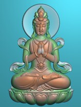 Fine carved figure jade carving figure 1624 formal dress Guanyin