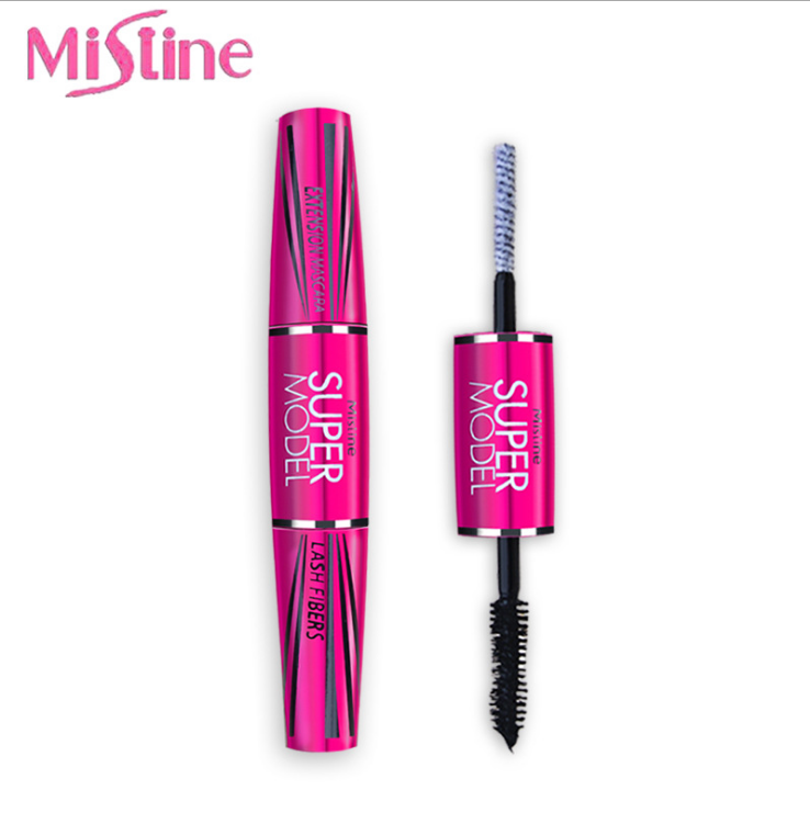 泰国mistin4D黑色双头睫毛膏卷翘纤长防水防汗浓密不晕染彩妆化妆