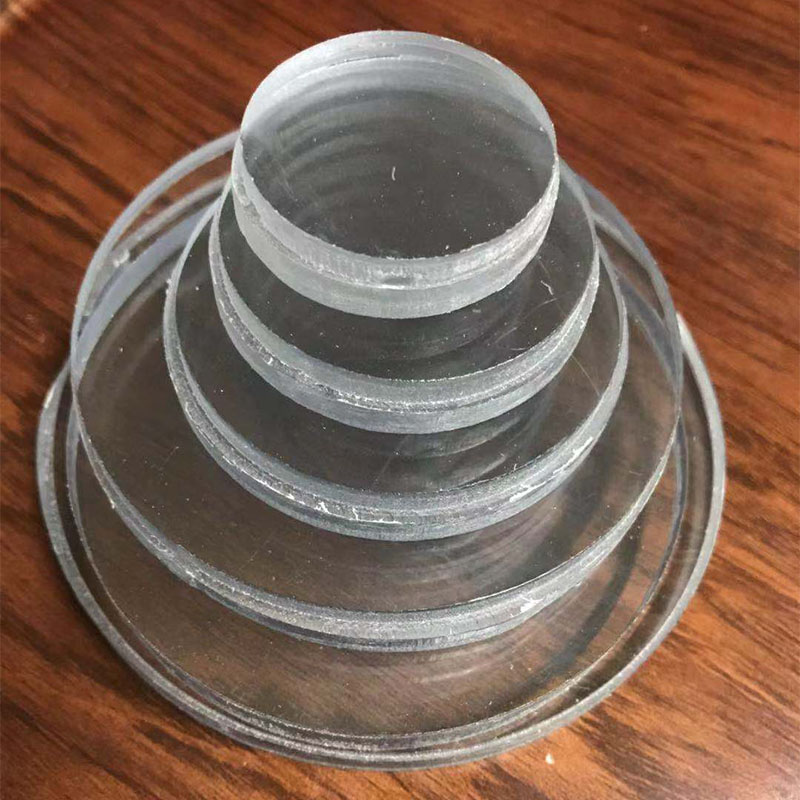 High-transparency PC tube circular plate bottom cover type nut choke plug hard plastic plexiglass circular plate laser cutting processing customization