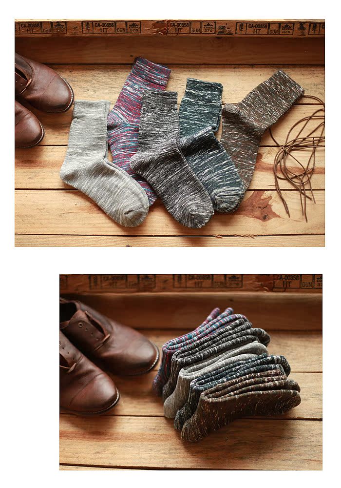 Mùa thu và mùa đông sốt đơn nam vớ cotton dày terry trong ống vớ khăn ấm thể thao học sinh thêm dày tất vớ nam nữ đẹp