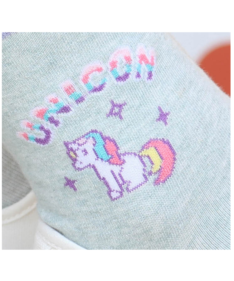 Rex thỏ Hàn Quốc nhập khẩu vớ đích thực mùa hè cotton unicorn màu rắn phim hoạt hình vớ nữ ladies vớ trong vớ