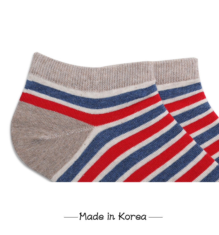 Rex Rabbit Socks Hàn Quốc Nhập Khẩu Chính Hãng Bông Vớ Nam Retro Stripes Nam Kích Thước Lớn Vớ Thoải Mái Thở Vớ Thuyền