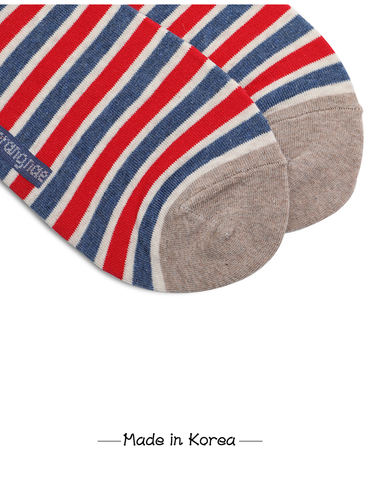 Rex Rabbit Socks Hàn Quốc Nhập Khẩu Chính Hãng Bông Vớ Nam Retro Stripes Nam Kích Thước Lớn Vớ Thoải Mái Thở Vớ Thuyền