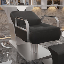 Barber shop shampoo bed hair salon special semi-lying ceramic flushing bed integrated stainless steel hair salon shampoo bed
