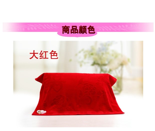 Khăn trải giường bằng vải cotton nguyên chất Sanqi hi từ hoa cắt nhung tăng dày 58 * 85 cưới vợ chồng khăn bông - Khăn gối áo gối