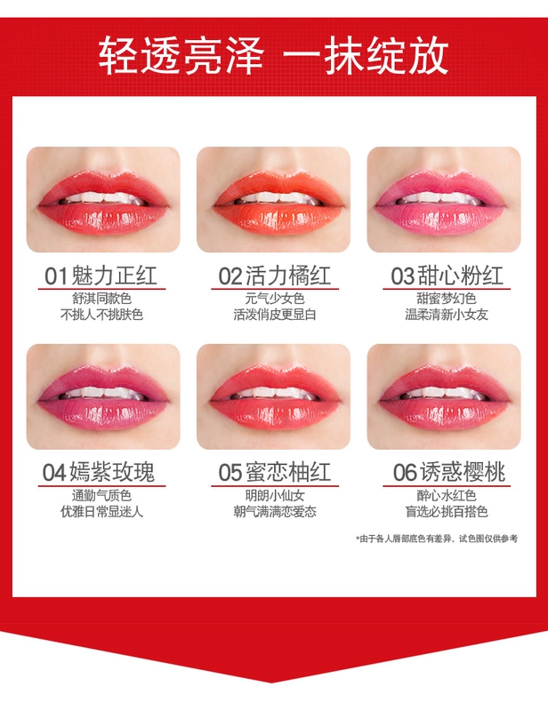 Mentholatum Water Lip Balm 3g Pinkish Lip Gloss dưỡng ẩm Khóa nước màu Lip Balm - Son môi