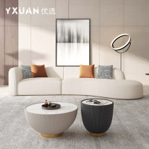 Lamb Fleet Fabric Sofa Living Room Modern Light Luxury Furniture Combined Set Small Household Designer Arc Sofa