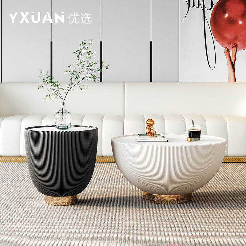 Small tea tables of light luxury modern small household tea several Nordic wind modern minimal tea couple combination living room solid wood tea table