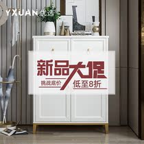2021 New light luxury shoe cabinet economical multi - function locker living room seat cabinet
