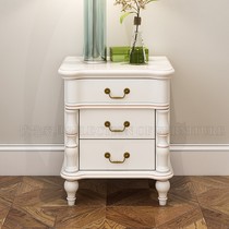 Solid Wood bedside cabinet white side cabinet simple and beautiful small bedroom bedroom bedside cabinet with drawer locker single bedside table