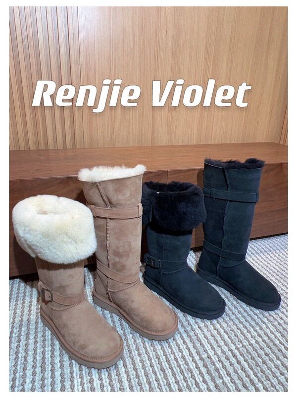 2023 High-Top No-Knee Fur Collar Goatskin Fur All-In-One Snow Boots New Boots for Women Gzrνugg