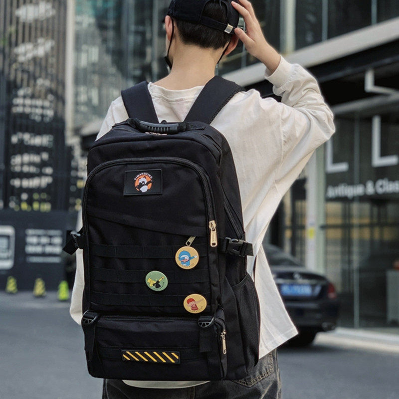 Bookbag Male Tide Japan Korea Capacity Travel Backpack Simple Junior High School Student Fashion Trend Shoulder Bag