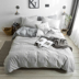 phong cách Bắc Âu 1.5m1.8m khăn trải giường denim bông chăn bông giường nam bốn bộ - Bộ đồ giường bốn mảnh chăn đệm Bộ đồ giường bốn mảnh