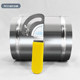 201/304 스테인레스 스틸 커팅 핸들 수동 공기 밸브 원형 환기 실리콘 씰링 밸브 공기 덕트 버터 플라이 밸브