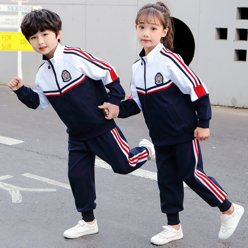 Kindergarten Garden clothes children Spring summer and autumn school uniform suit Primary school children's class clothes 4 pieces English Lun Wind sports clothes autumn clothes
