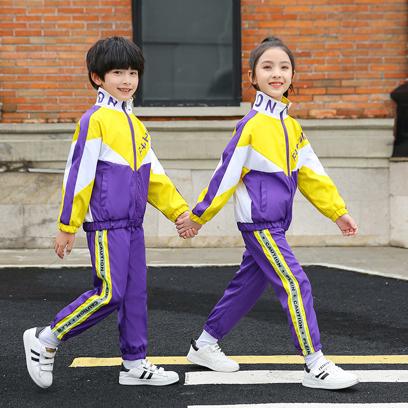 Elementary School Uniforms Spring Autumn Suit for men and women Children's sports class Damp Assault Submachine Clothing Three Sets of Season Kindergarten Garden Clothes