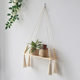 Nordic ins Style Wall Hanging Decoration for Guesthouse Living Room Wall, Woven Doll Shelf, Green Plant Stand