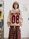 Deer and Birds solo trip08 770g two-color weave pure cotton thickened round neck two-color sweater 7254
