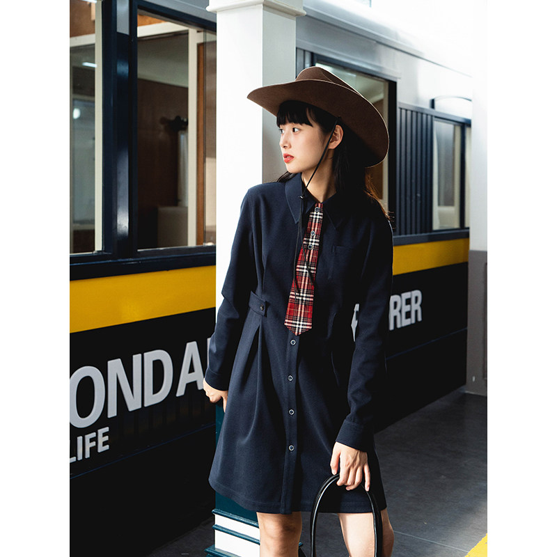 Deer and Flying Bird MS 2 College Fengcheng Cigarette Tie Grinding Fabric Repair dress 2 color 3897