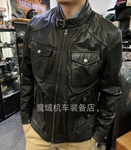 American version XL 201211 magic locomotive Harley men double peddling ancient kraft skin riding coat