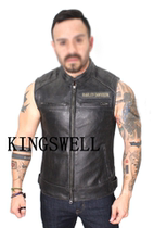 17527 Magic Region Harley Motorcycle Mens Shield Cowhide Vintage Vest American Buy