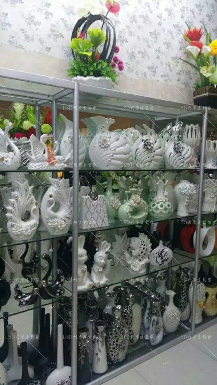 New shelf Easy flower potted flower potted vase Ceramic Gift Exhibition Rack Exhibition of Flowers Shelf Composition Exhibition Racks