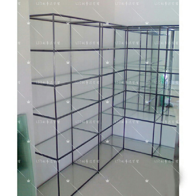 Black 100 Smaller Square Pipe Joints Boutique Shelf Ceramic Exhibition Shelf Flower Shop Crafts Gift Hem Accessories Gift Convenience Store Shelves