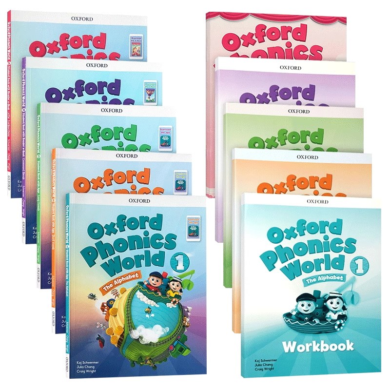 Oxford Phonics World 1 級別課本+練習簿牛津幼兒英語自然拼讀世界教材