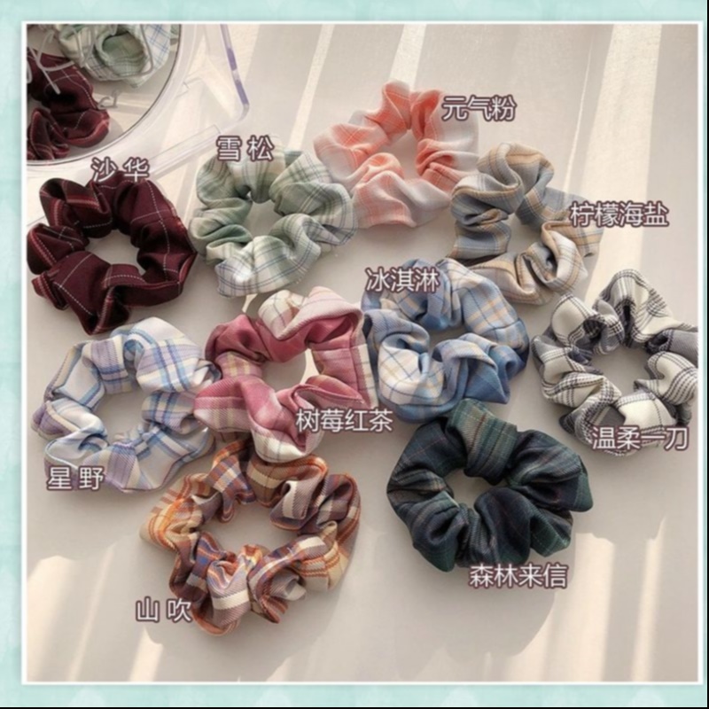 Hair Ring Retro Style Teenage Girl's Same Jk Uniform Large Bowel Hair Circle College Department Girl Gentle Wind and Condensed Hair Circles