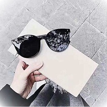 Glasses and sunglasses cute accessories star Net red same retro Korean round face tide girl 2020 new big frame Sun