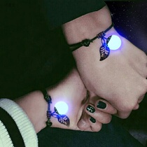 Net Red Girlfriend Bracelet Sensor Mori Luminous Couple Bracelet A Couple of Girls Korean Fashion Glowing