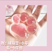 (Original) cat claw jelly scented candle cute cat paw pink girl heart pendulum hand gift