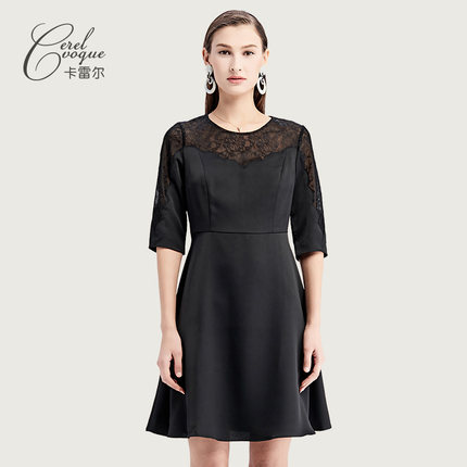 卡雷尔女士连衣裙2018新款女装蕾丝时尚气质