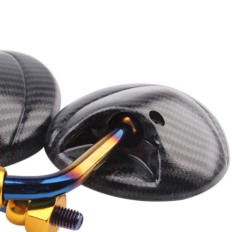 Kuqi S5 Little Turtle King Mavericks Scooter Reflective Mirror Motorcycle Modification Imitation Carbon Fiber Color Titanium Rearview Mirror