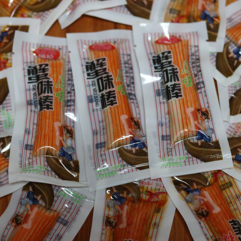 Ready-to-eat Ruisong shredded crab flavor stick 250g500g surimi crab willow crab meat roll crab meat stick seafood low-fat snack
