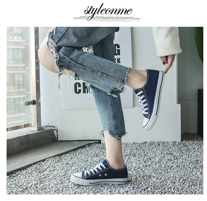 Giày vải mới nữ 2018 mùa xuân sinh viên đế phẳng phong cách Harajuku Phiên bản Hàn Quốc của giày ulzzang hoang dã giầy độn nữ