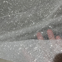 Hard-styled tedense and bright pink background yarn wedding dresses fabric fabric fabric in cryptography and gold and silver flash powder fabric