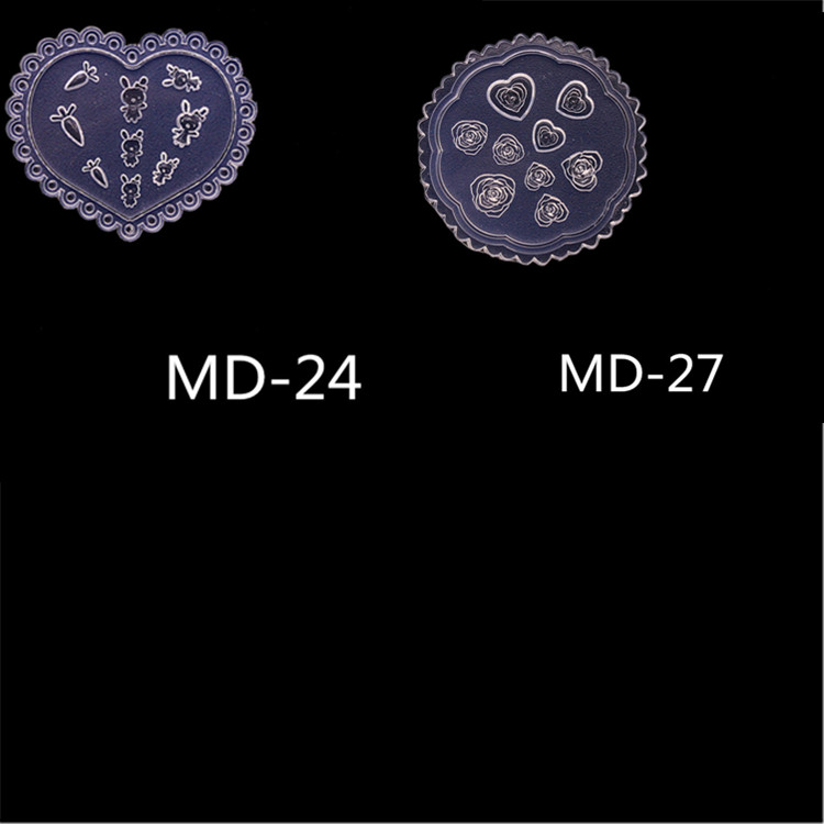 Chocolate & Md24 + 27new pattern manicure Carving mould Cartoon Mickey head Mickey Mouse Bear nail decorate Soft candy silica gel Abrasives love