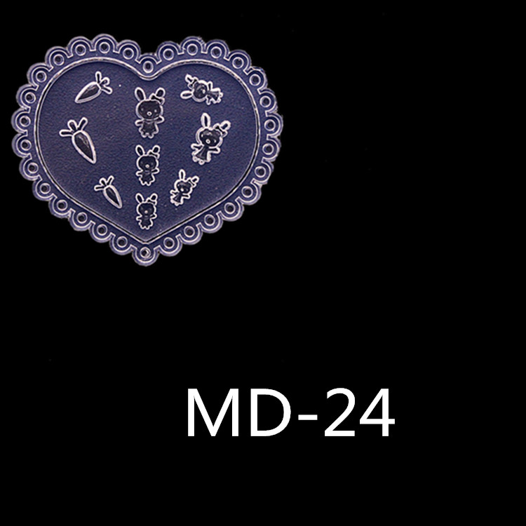 MD-24new pattern manicure Carving mould Cartoon Mickey head Mickey Mouse Bear nail decorate Soft candy silica gel Abrasives love