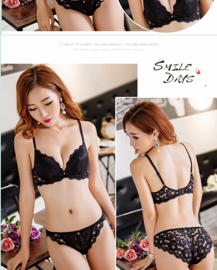 Sexy cám dỗ sâu v ngực nhỏ thu thập phụ nữ đồ lót ren mỏng vành đai vẻ đẹp trở lại tách mỏng phần áo ngực bộ