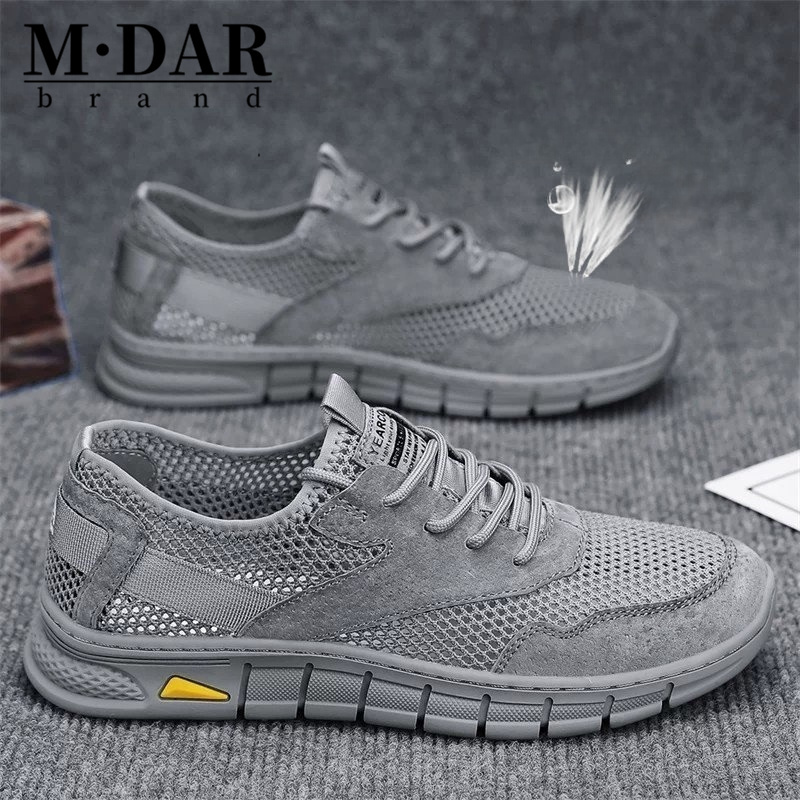 Men's Shoes New Model 2026 Summer Breathable Thin Mesh Sports Casual Shoes Versatile Lightweight Middle-Aged Dad Shoes