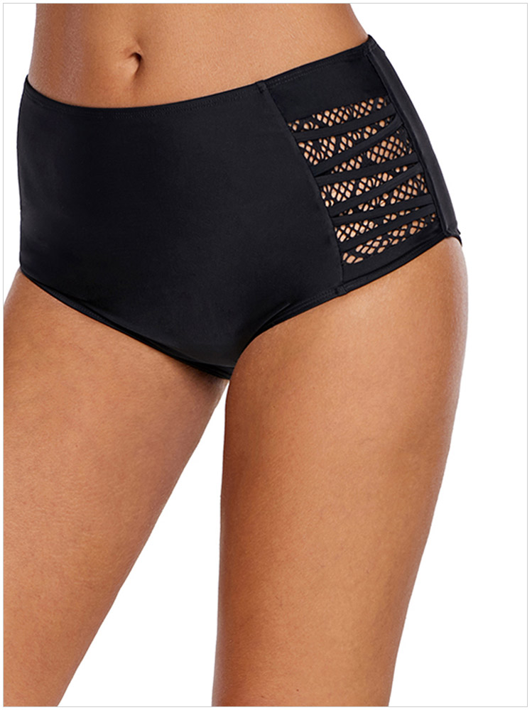 Shi Ying Châu Âu và Châu Mỹ Bikini Quần đáy tam giác Quần lưng cao Quần đen Spa Quần short đi biển Quần 410843 - Quần bãi biển quần đi biển nam vải dù