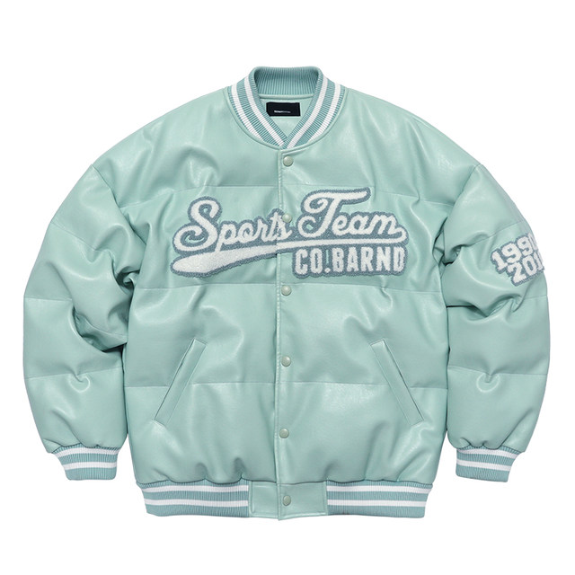 benmyshower ແນວໂນ້ມແຫ່ງຊາດ embroidered PU ຫນັງ baseball jacket ຝ້າຍ jacket ຜູ້ຊາຍແລະແມ່ຍິງຄູ່ຜົວເມຍ trendy ຍີ່ຫໍ້ຝ້າຍ jacket ລະດູຫນາວ