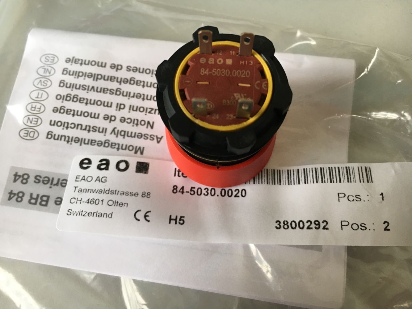 New original dress spot Swiss EAO switch button 84-5030 0020
