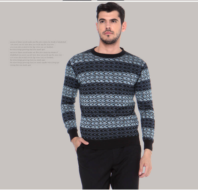 Langsha áo ấm nam dày cộng với nhung thời trang jacquard quần áo ấm mùa đông áo có thể được mặc bên trong áo thu đông nam nữ