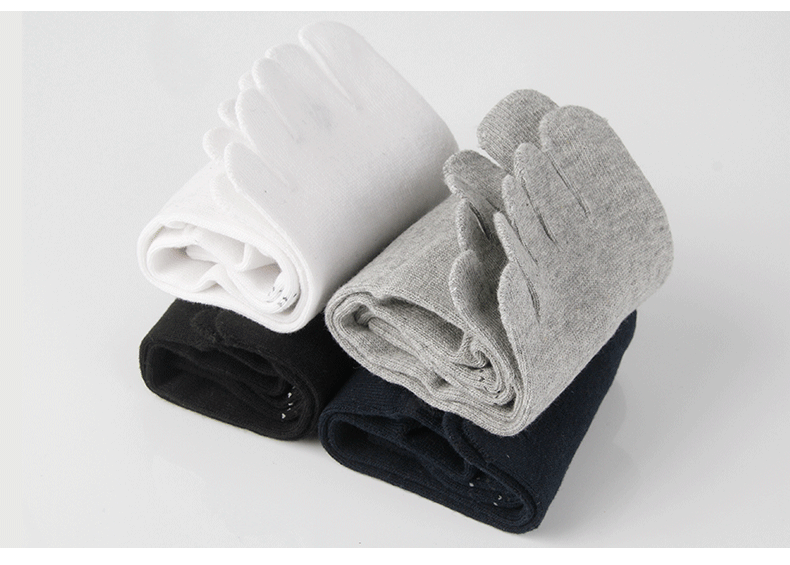 Langsha vớ bốn mùa nam vớ năm ngón chân chia đôi tất trong năm ngón tay vớ nam bốn mùa vớ cotton thể thao vớ vớ nam cổ cao