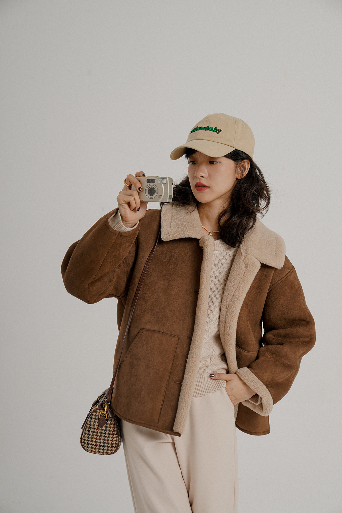 Bottanique Botanical Moka Brown Small Bear Wool Suede Jacket